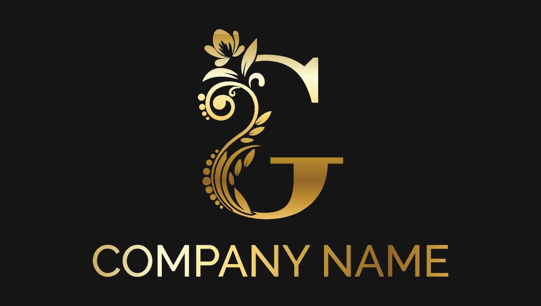 Letter G Luxury Decorative Alphabetic Golden ABC Monogram Logo vector