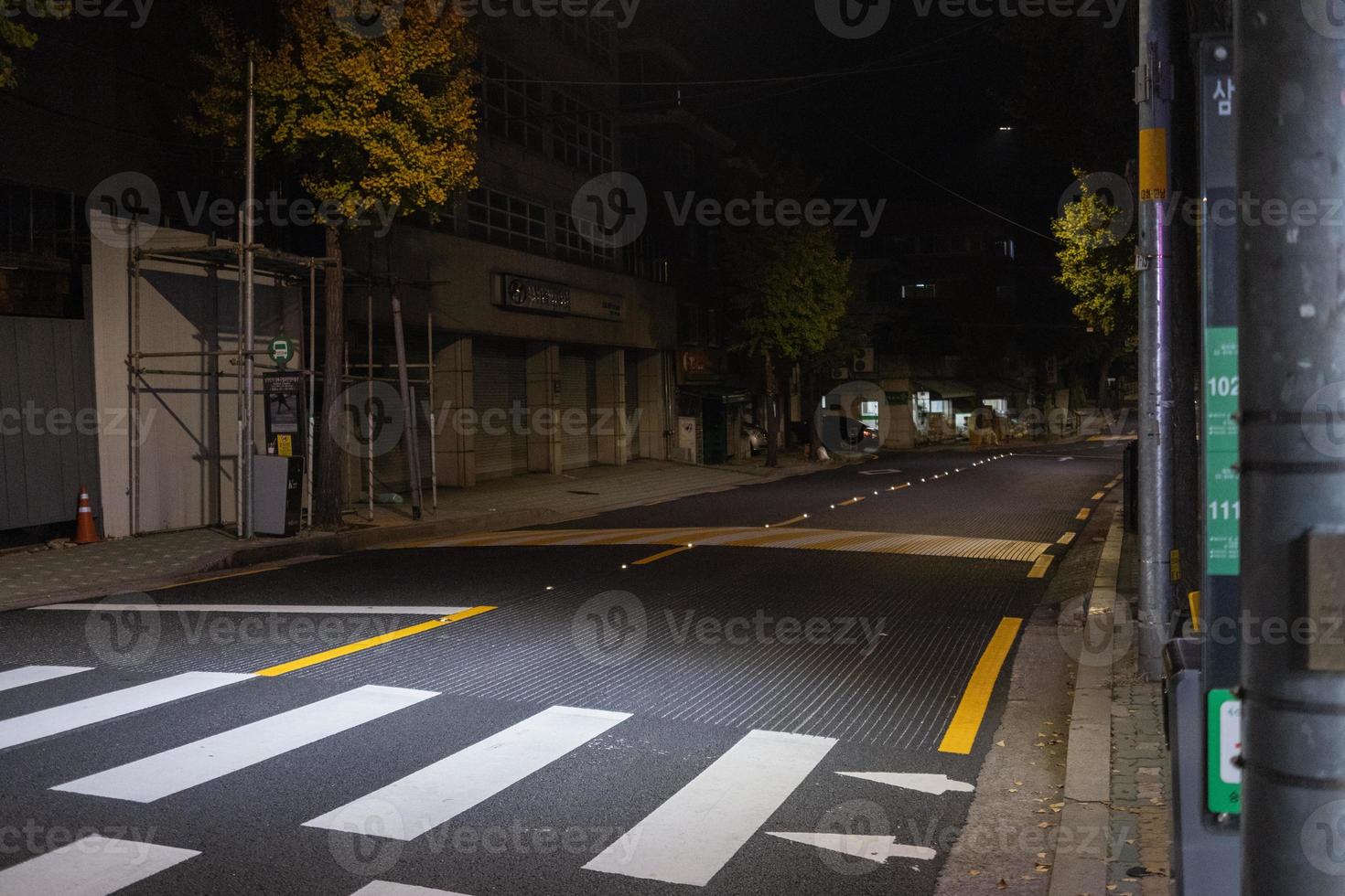 Street at night in Seoul photo