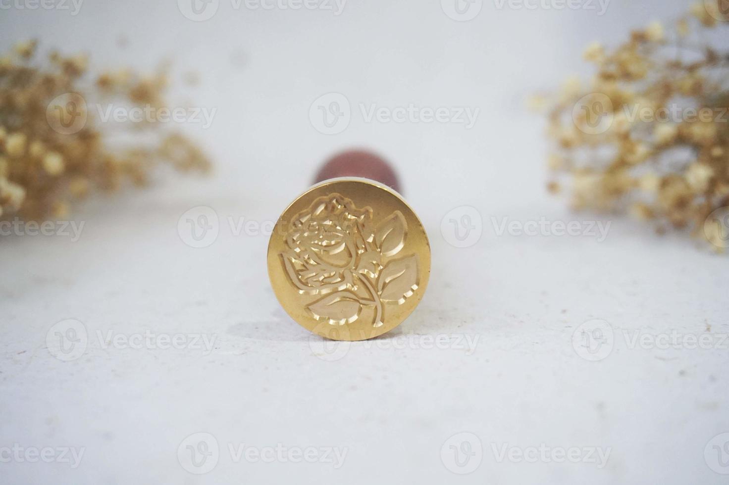 pretty wax coins for a vintage look for wedding or invitation decoration photo