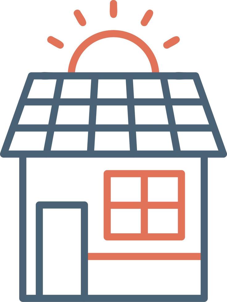 Solar House Vector Icon
