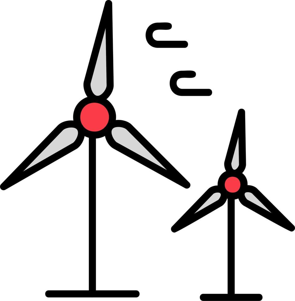 icono de vector de turbina de viento