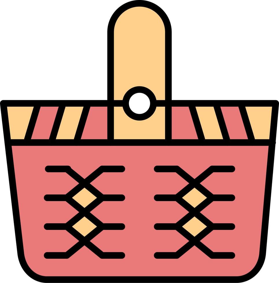 Picnic Basket Vector Icon
