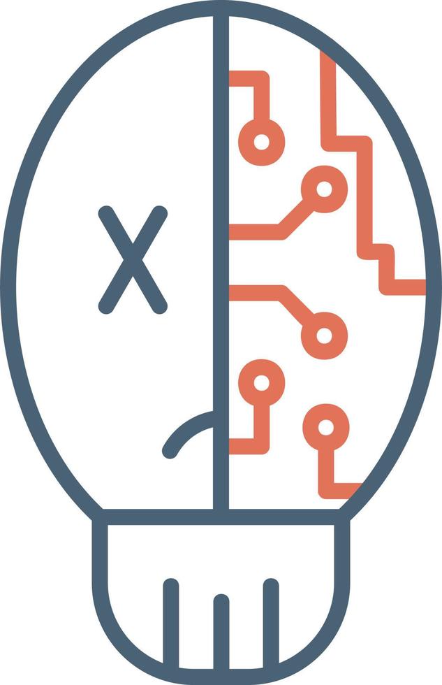 Cyber Skull Vector Icon