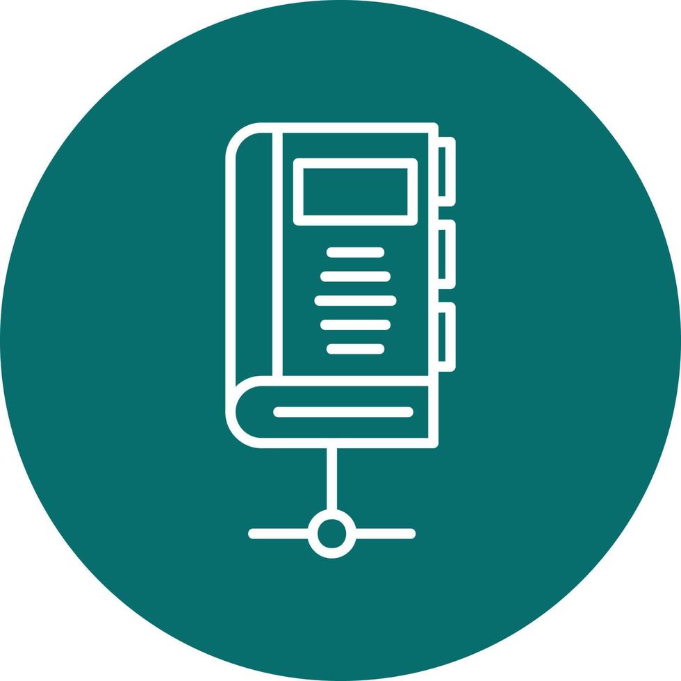 base de datos libro vector icono