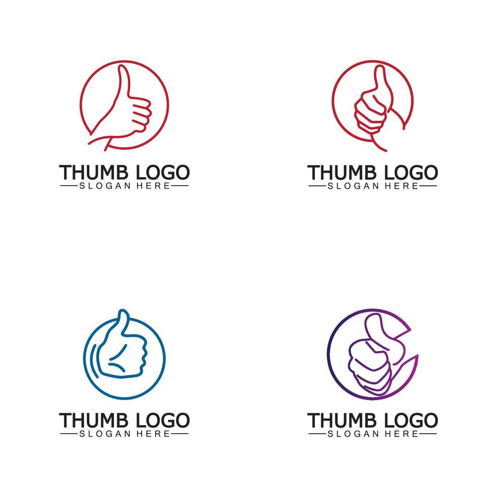 pulgar arriba concepto logo plantilla.buena símbolo para tu web sitio diseño, logo, aplicación, vector ilustración.