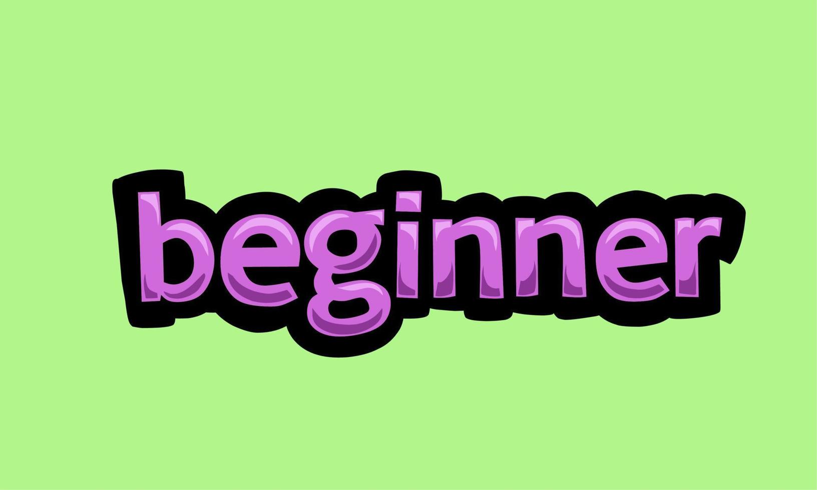 beginner writing vector design on a green background