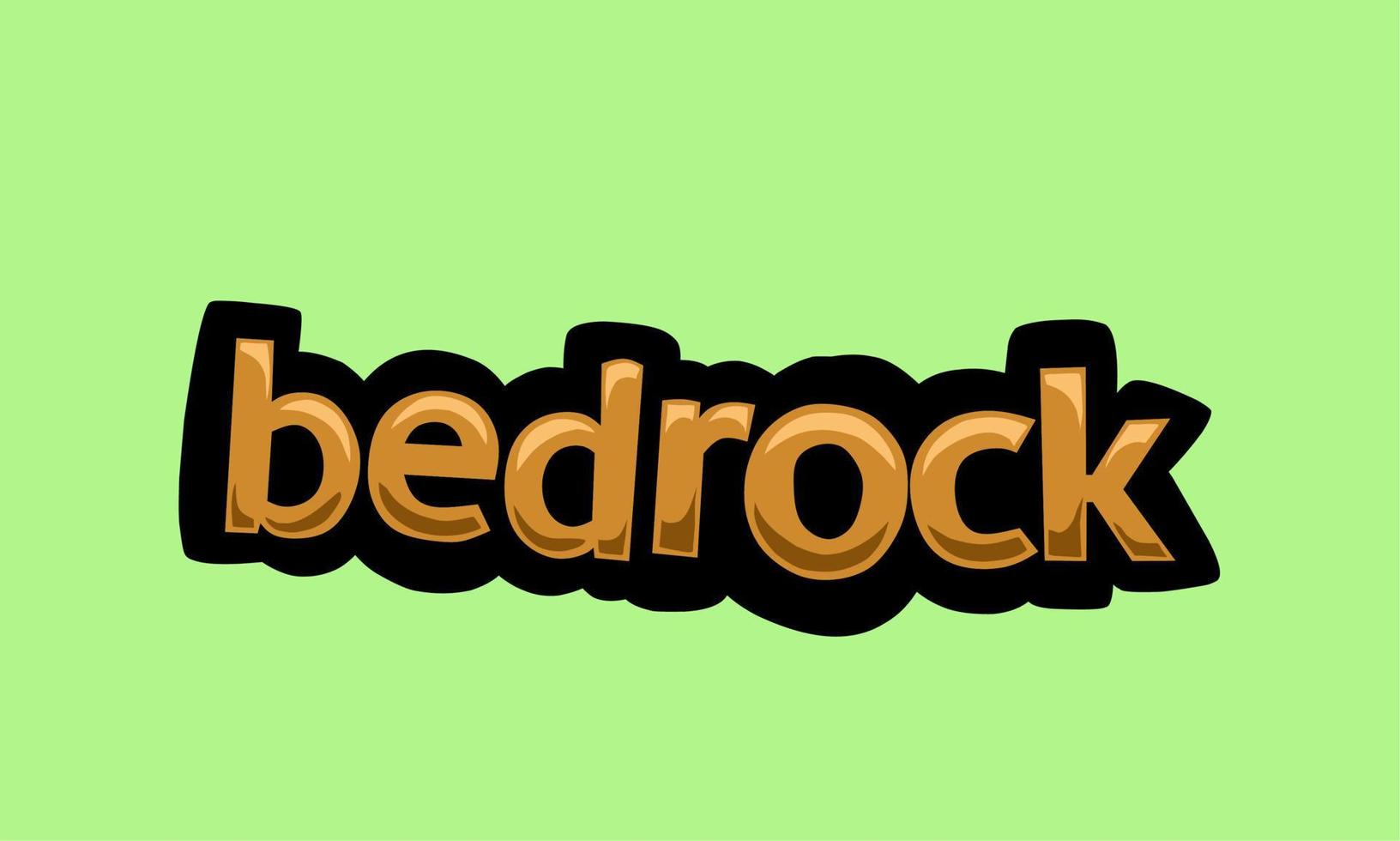 bedrock writing vector design on a green background