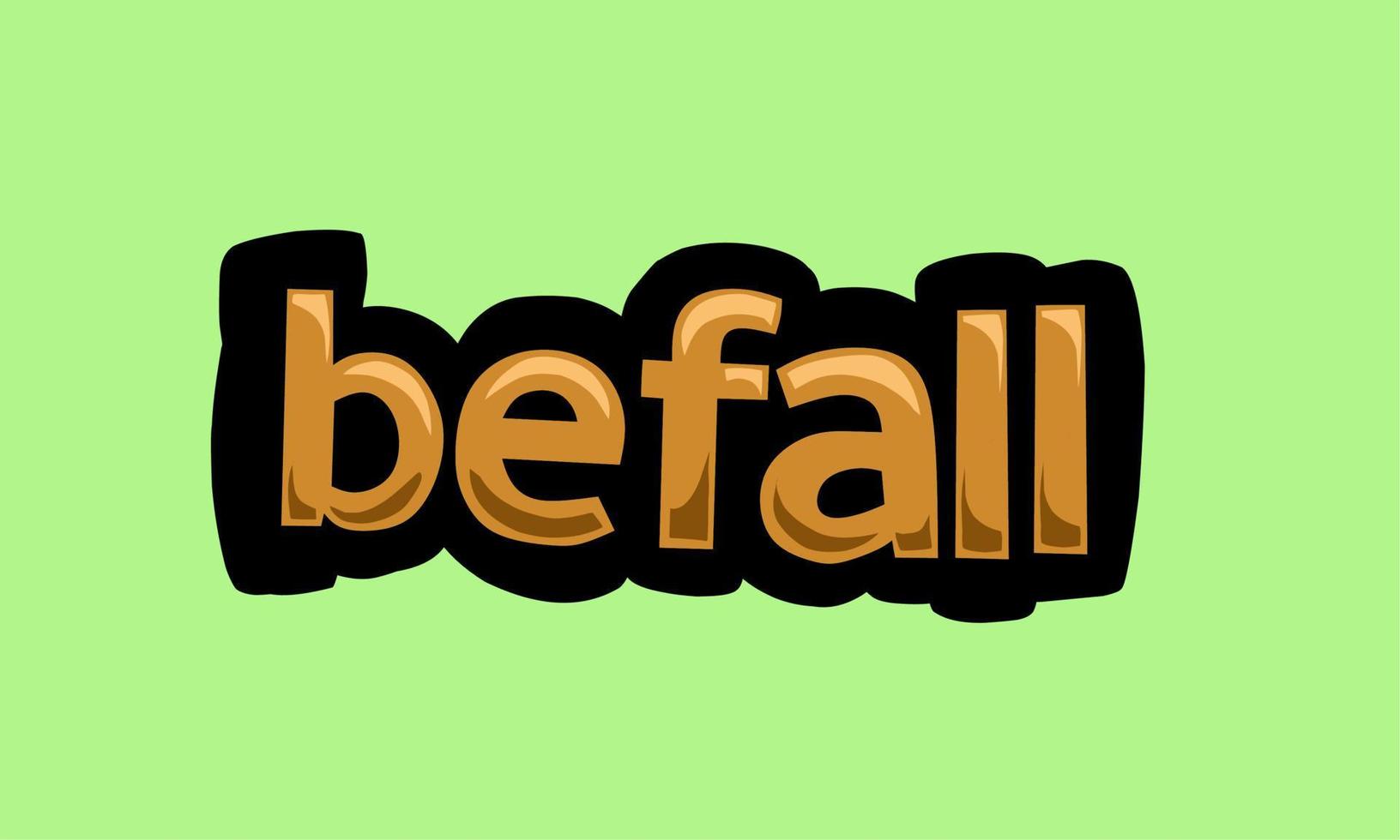 befall writing vector design on a green background