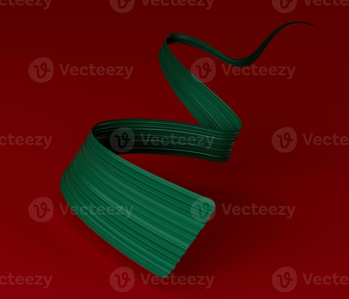 3d Flag of Bangladesh Country, 3d Wavy Green Ribbon isolated on Red Background, 3d illustration photo