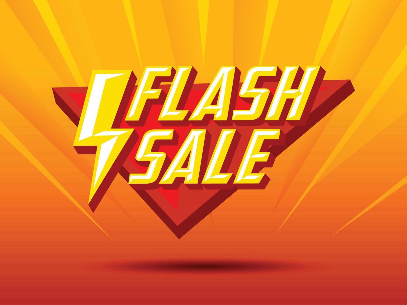 Promotion banner design, discount deal offer, marketing sales illustration with text Flash Sale vector