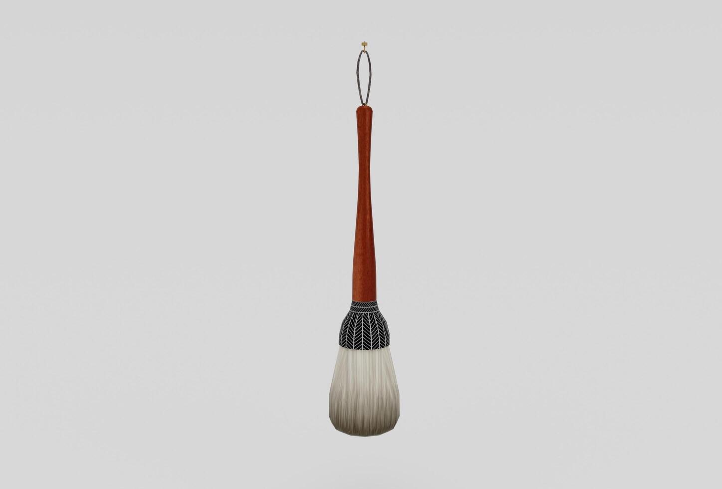 paint brush minimal 3d illustration on white background. photo