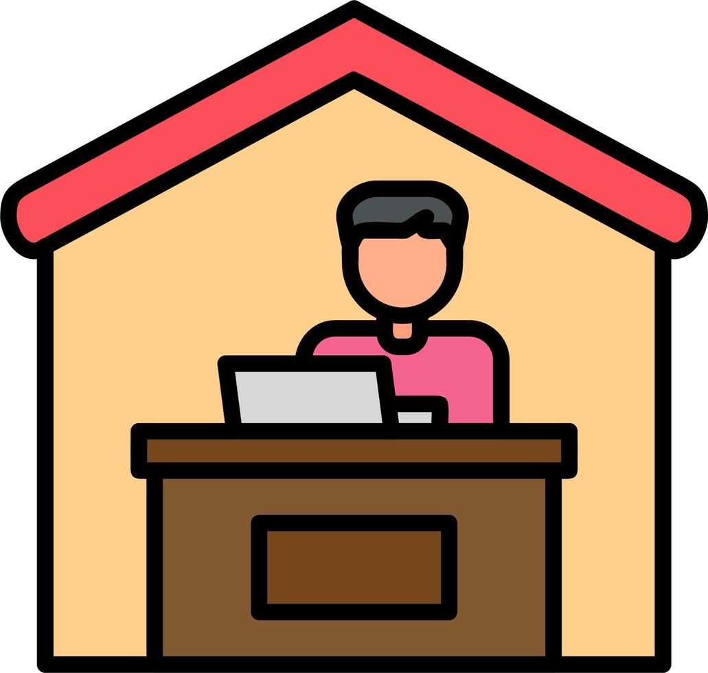 Work From Home Vector Icon