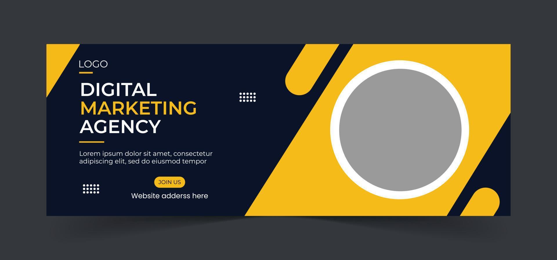 Digital marketing social media cover and web banner  Design vector