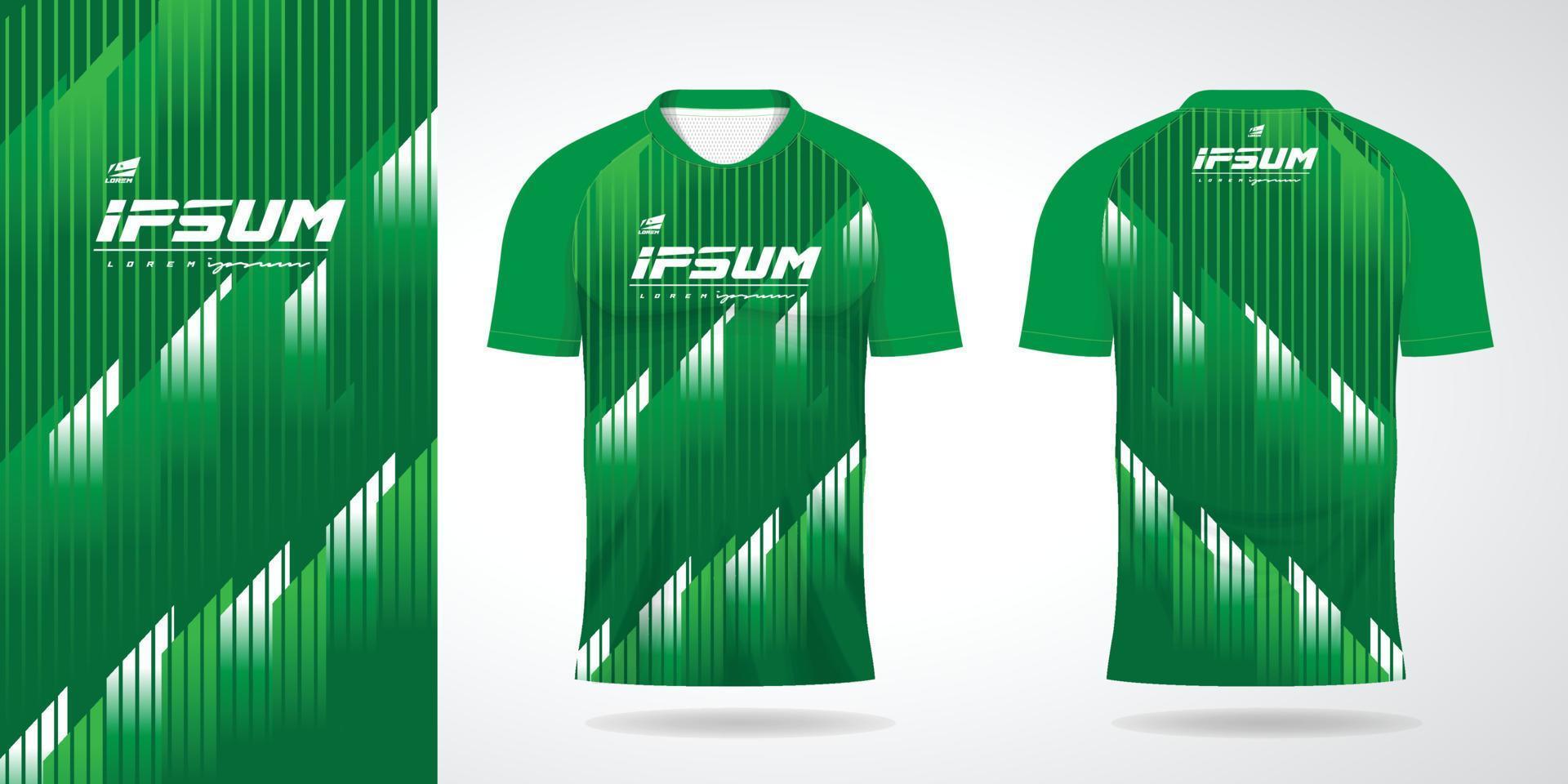green jersey sport uniform shirt design template vector