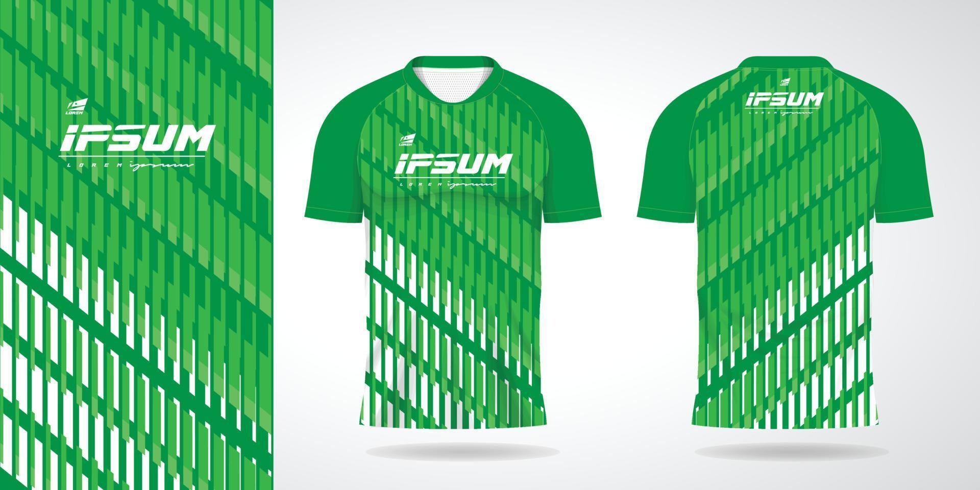 green jersey sport uniform shirt design template vector