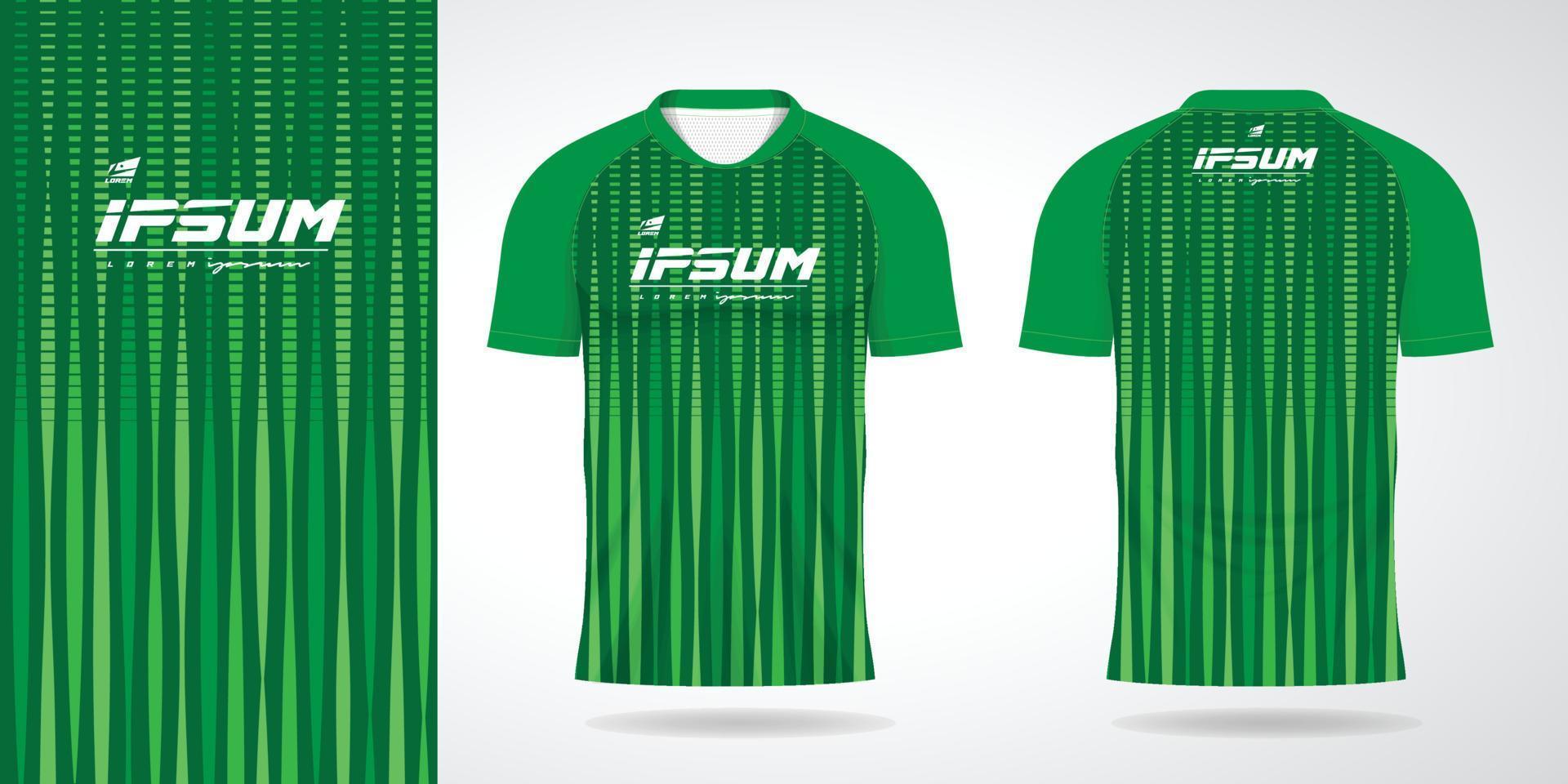 green jersey sport uniform shirt design template vector