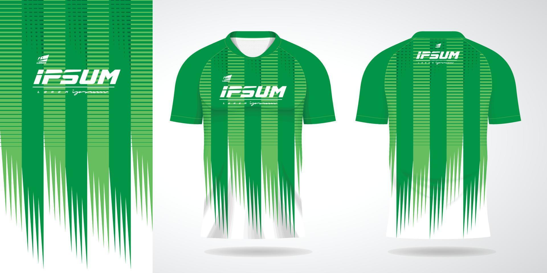 green jersey sport uniform shirt design template vector