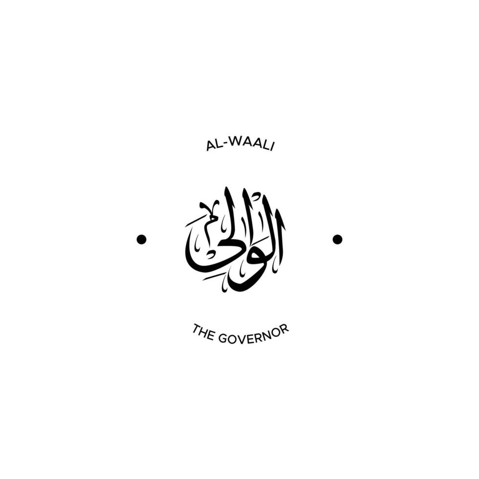 Allah's Name with meaning in Arabic Calligraphy Style 20930383 Vector