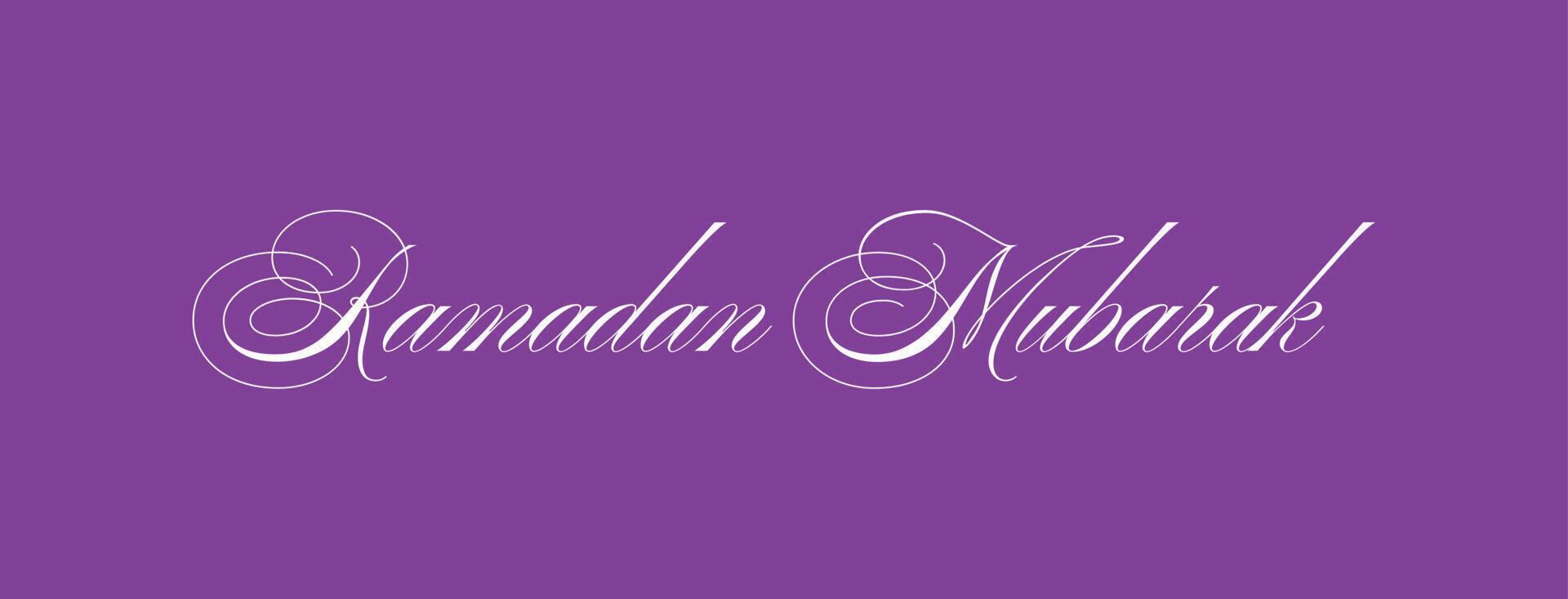 Ramadán Mubarak en caligrafía estilo vector