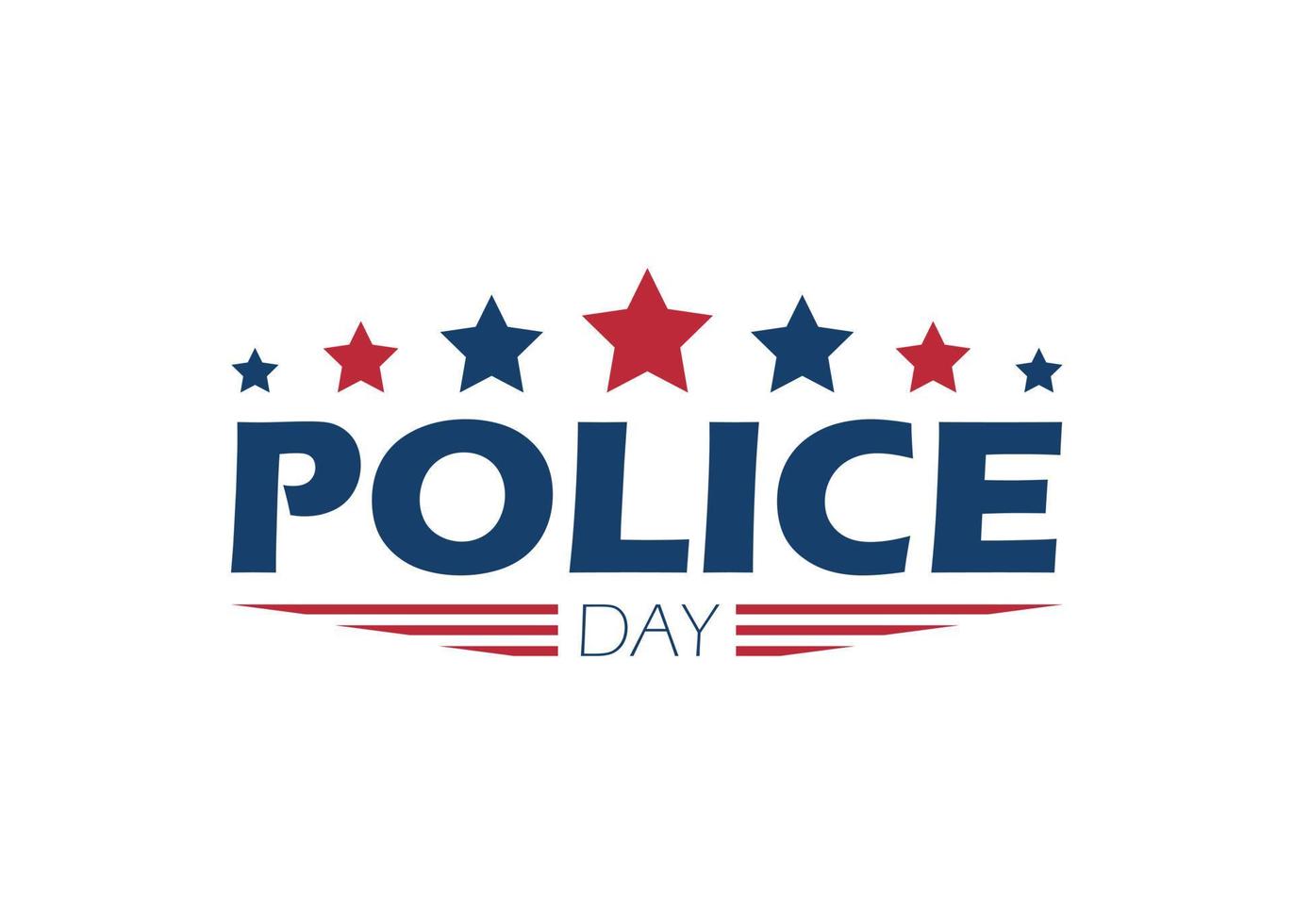 Police day logo. Cartoon style. Vector