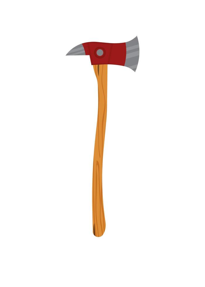 Wooden ax isolated on white background. . vector