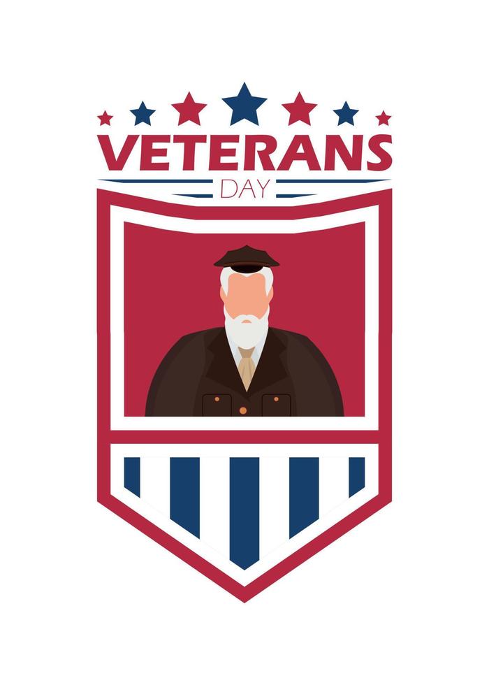 Veteran day icon for your design. Cartoon style. vector