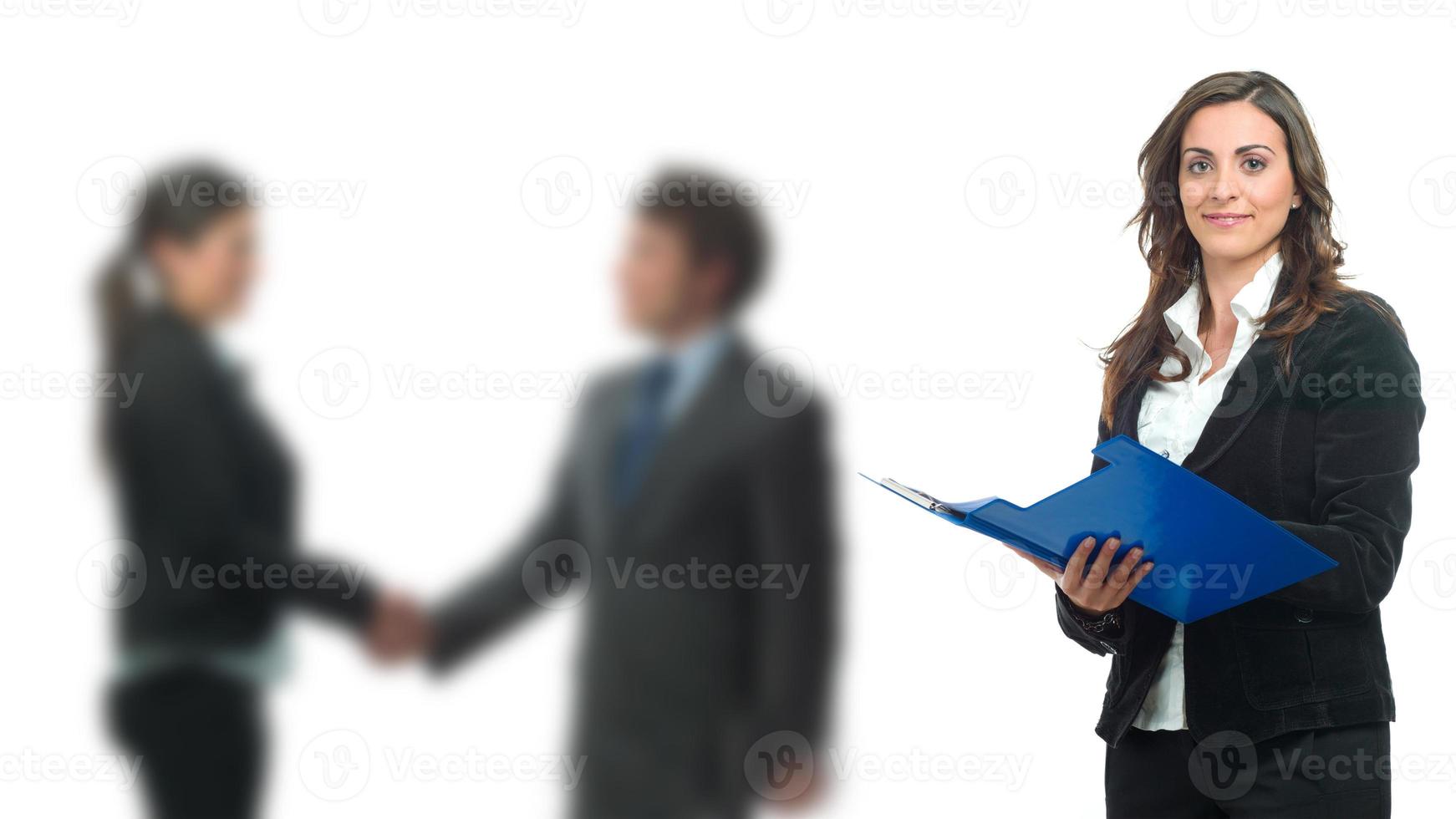 Businesswoman holding a folder photo