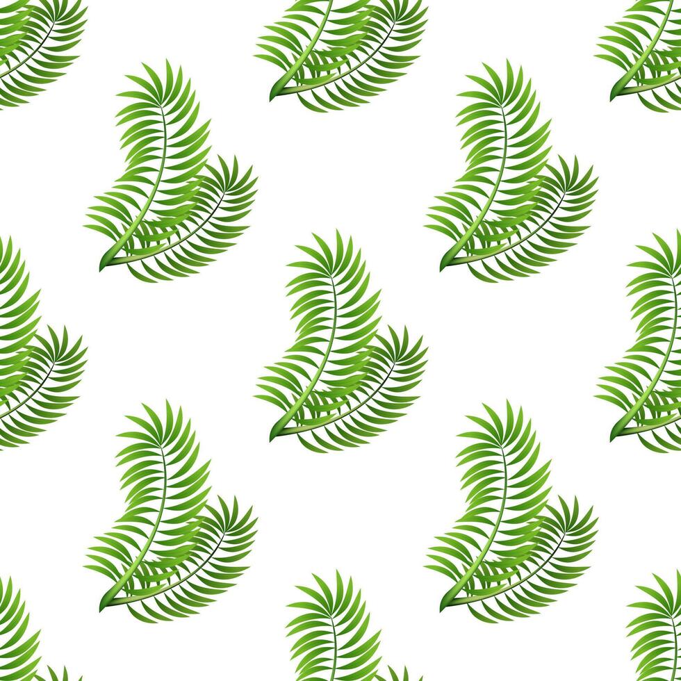 Banana tree tropical leaf seamless vector pattern. Summer background in the jungle style. For relaxation and travel.