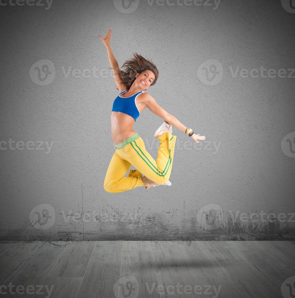 Dancer jumping high photo