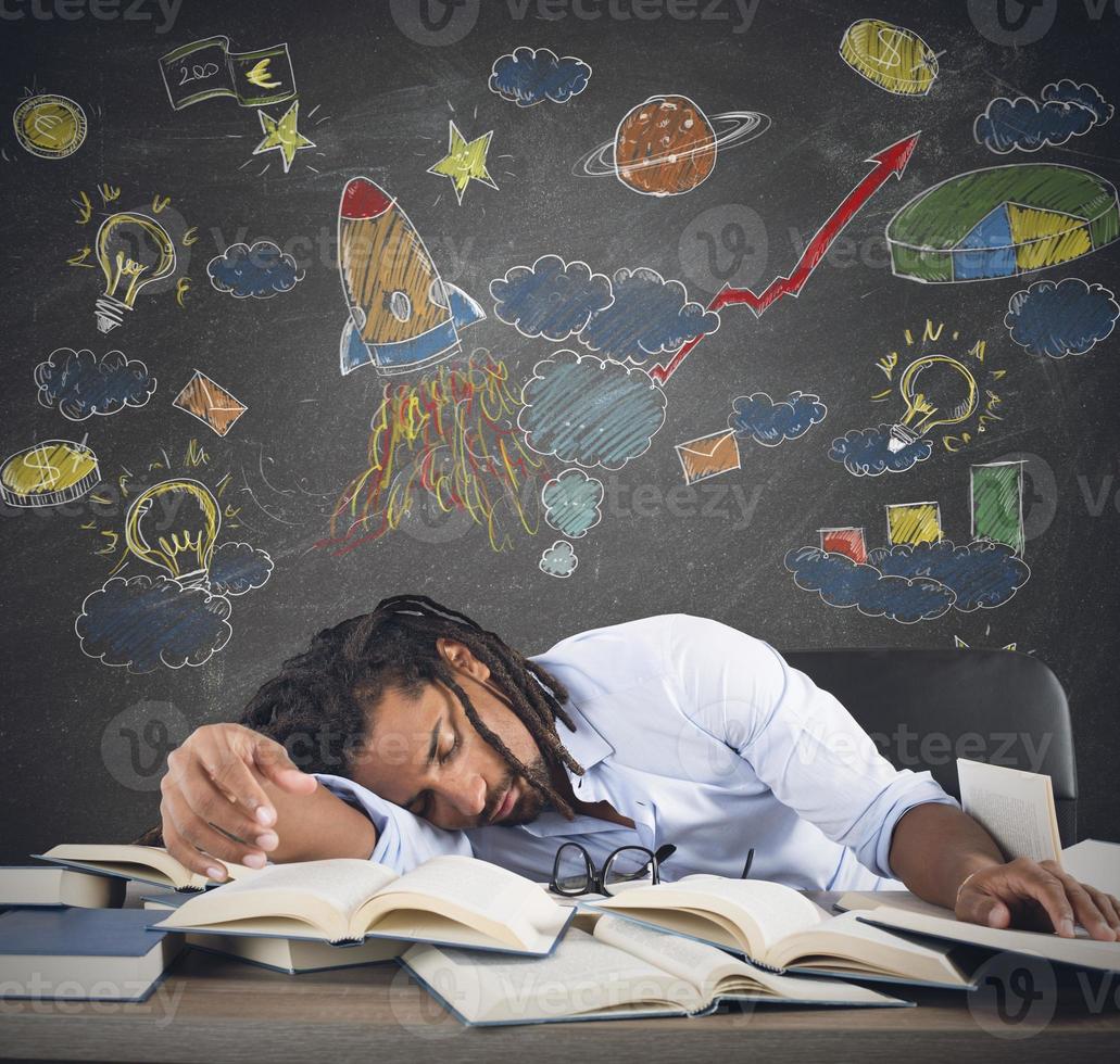 Sleeping on astronomy class photo