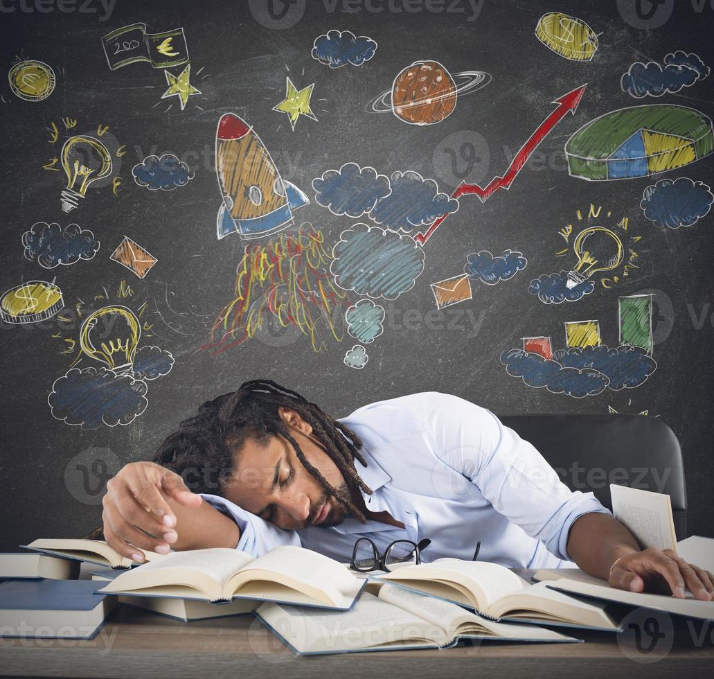 dormido en astronomía clase foto