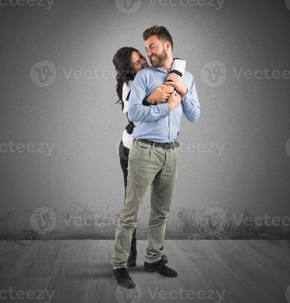 Couple in love, hugging photo