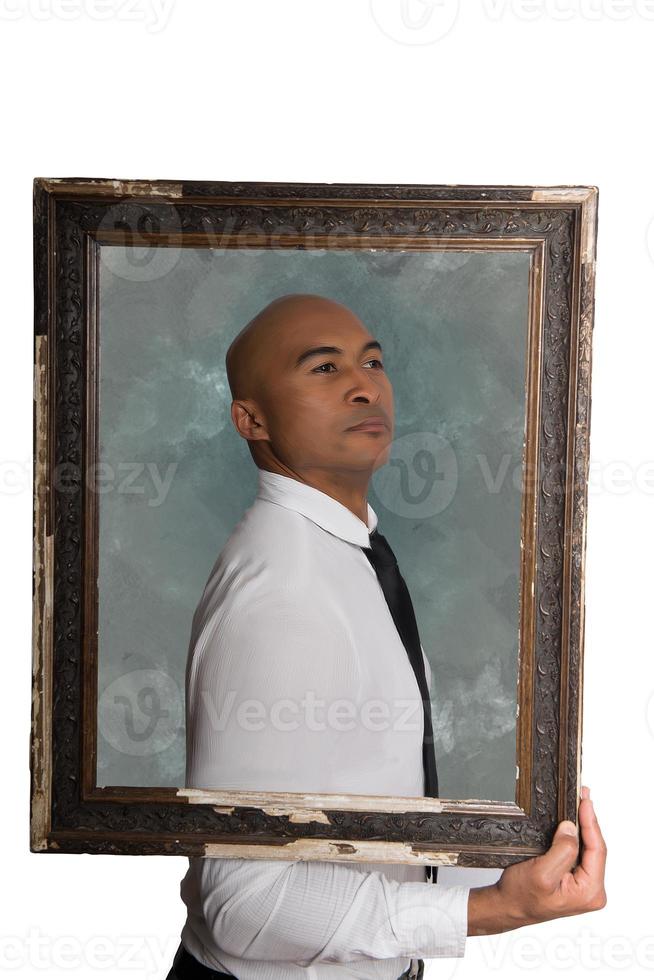 Businessman framed portrait photo