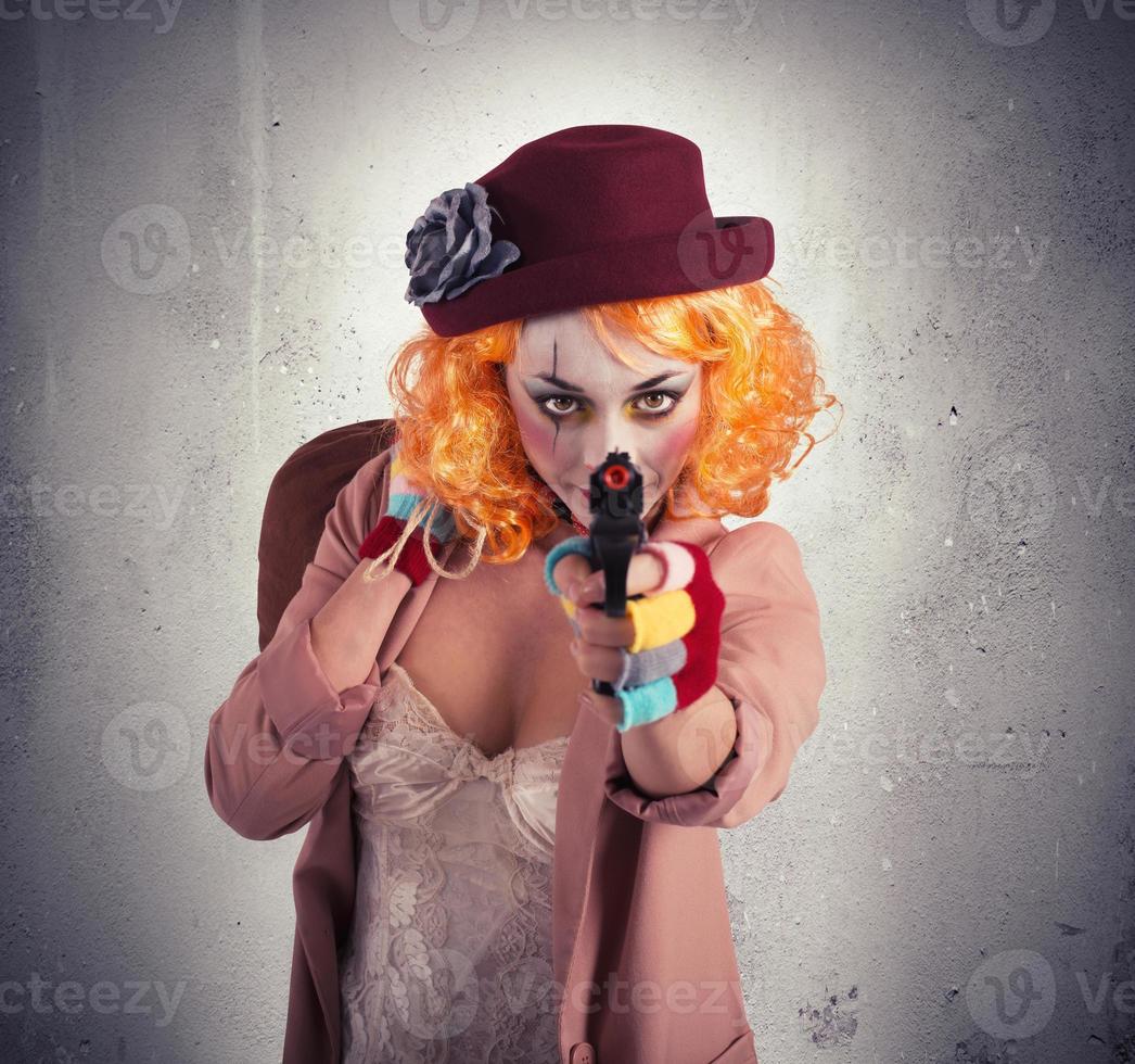 Thief female clown photo