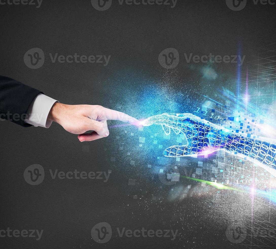 Virtual connection concept photo