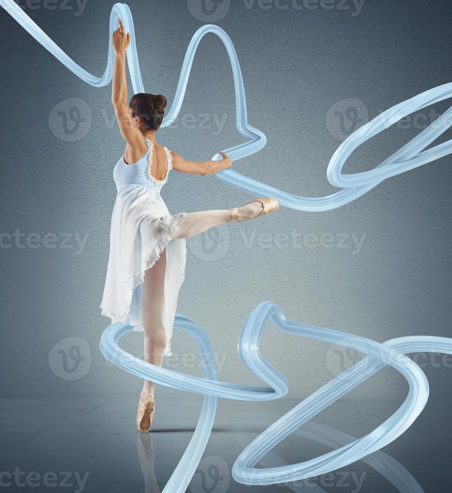 Elegance tiptoe ballerina photo