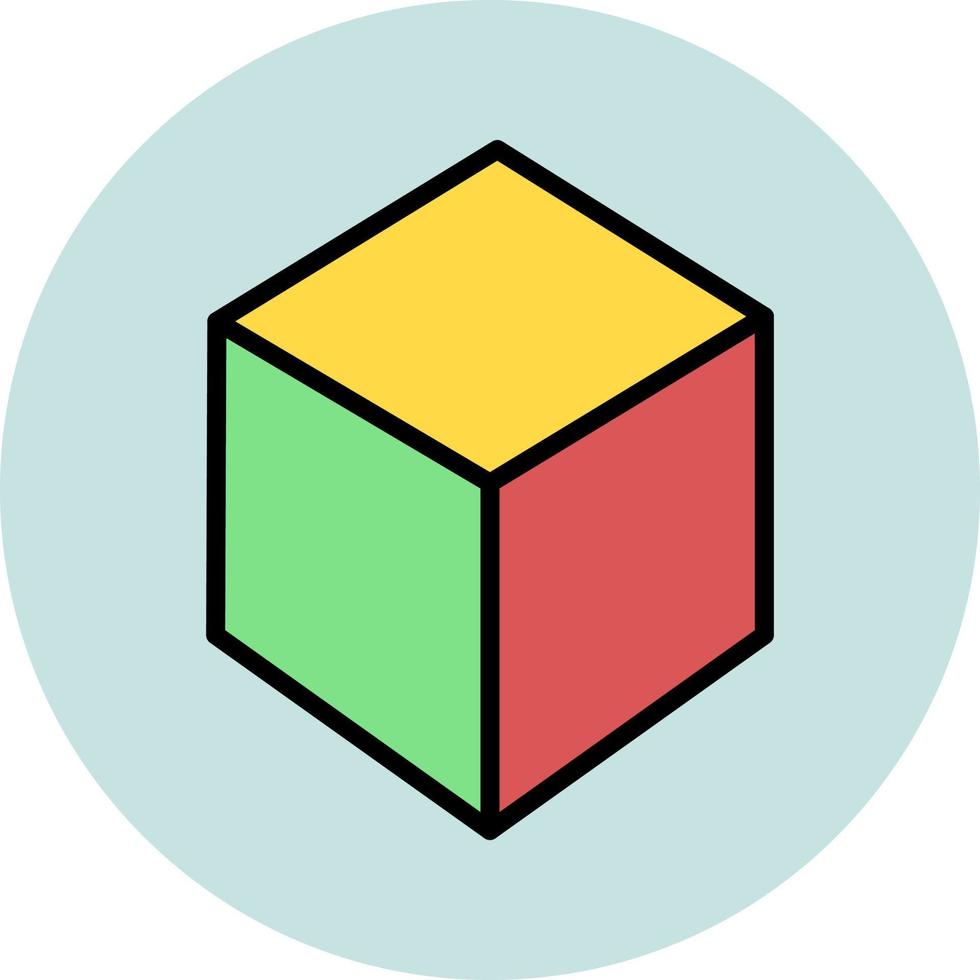 icono de vector de cubo