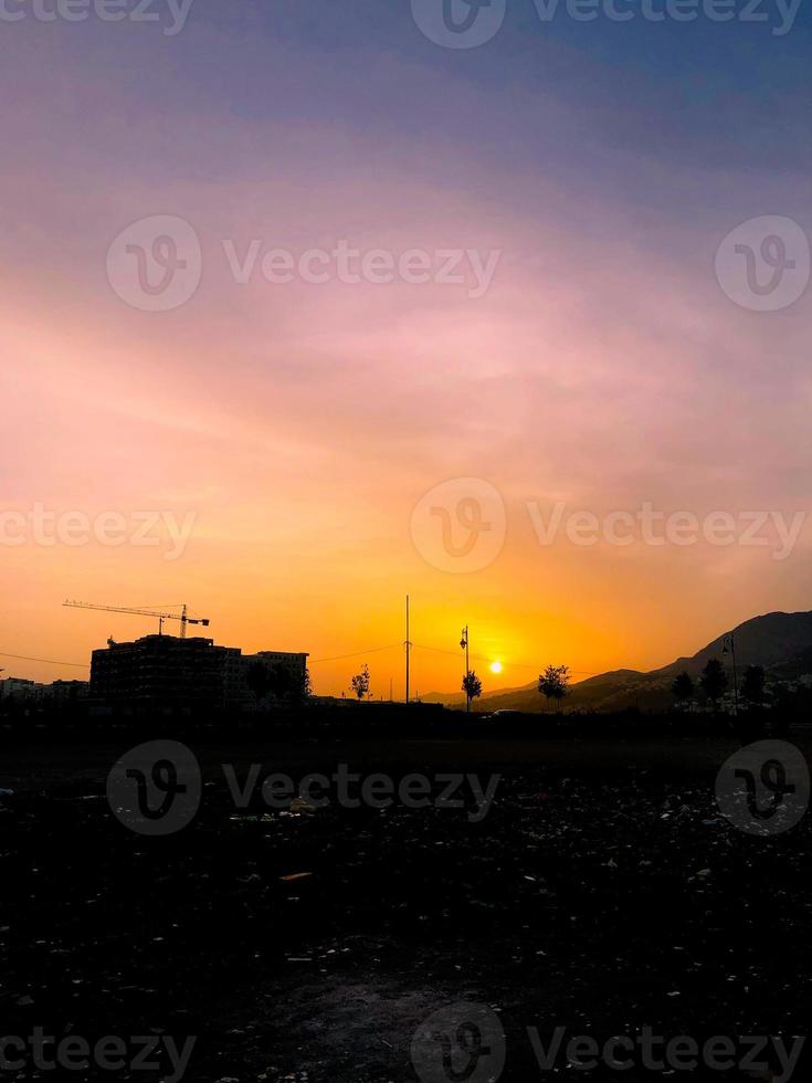 Soothing sense of solitude amidst the city's evening hustle and bustle photo