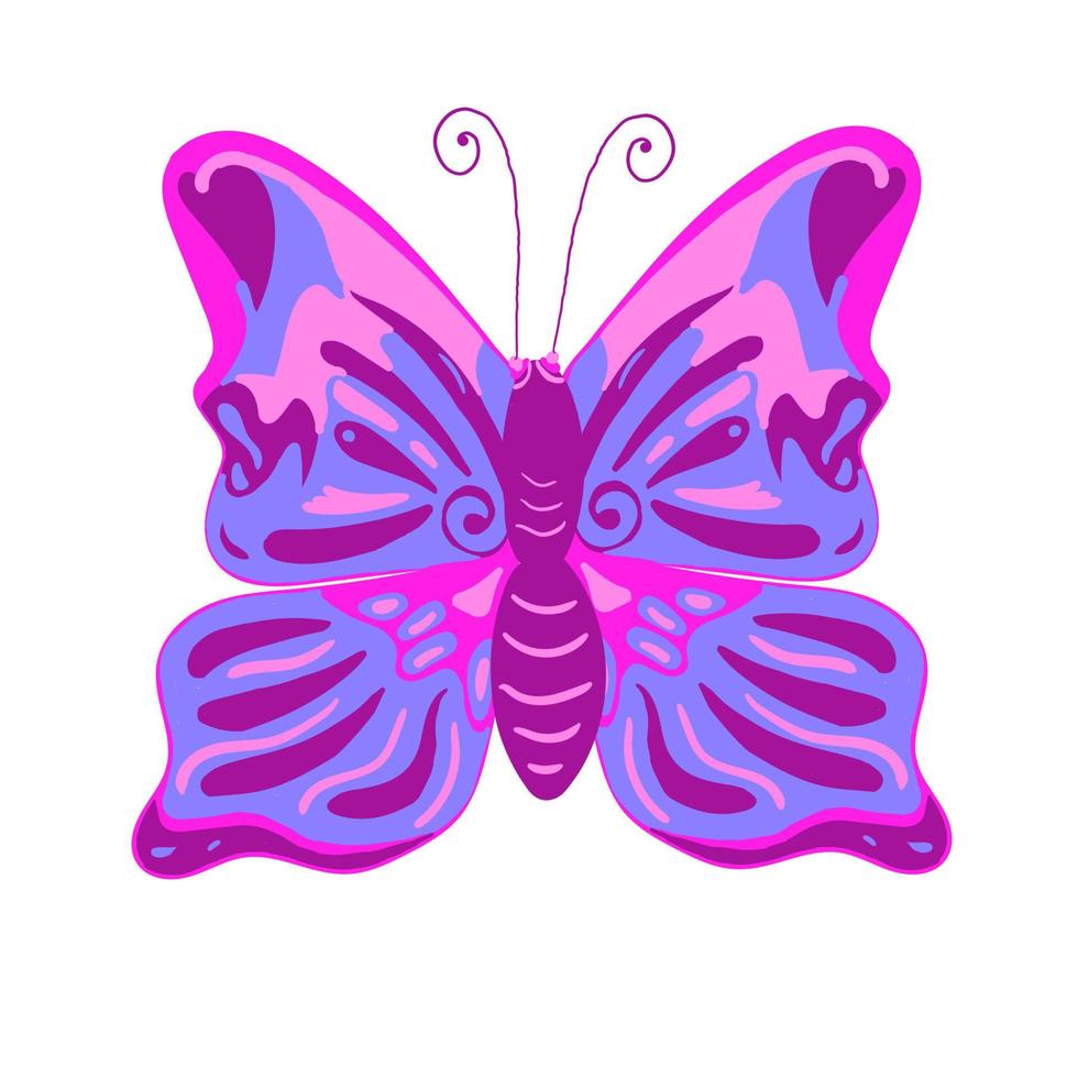 Abstract butterfly, colorful vector illustration, bright patterns