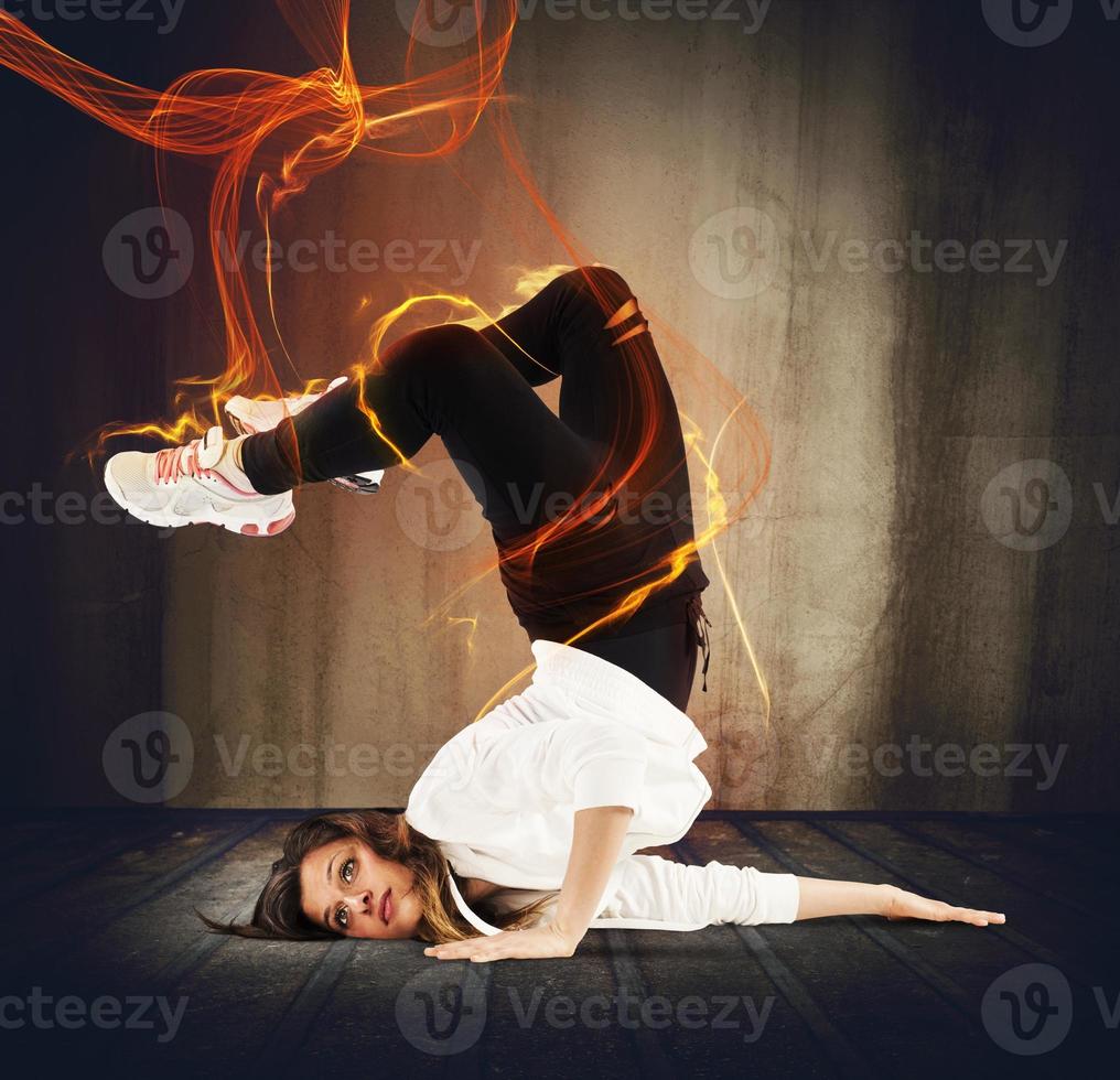 Awesome hip hop breakdancer photo