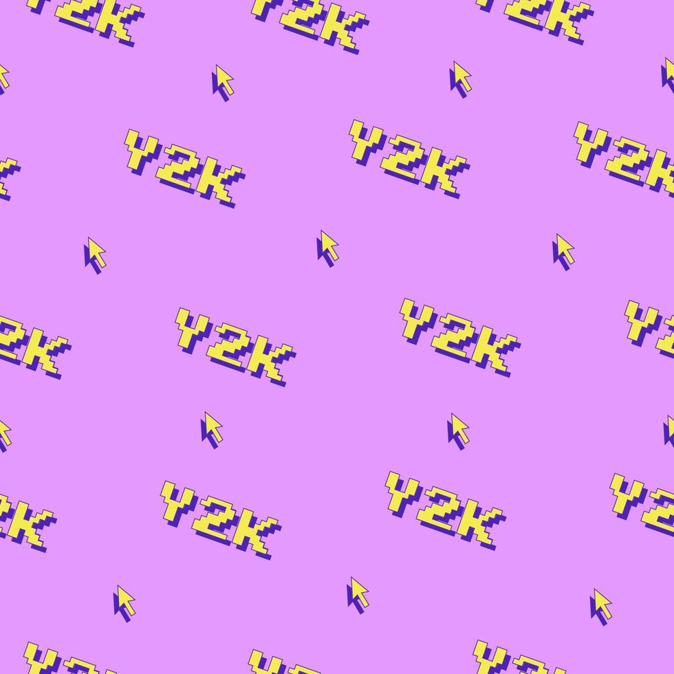 y2k pattern, 2000s, 1990s, nostalgia, cursor, trendy vector illustration