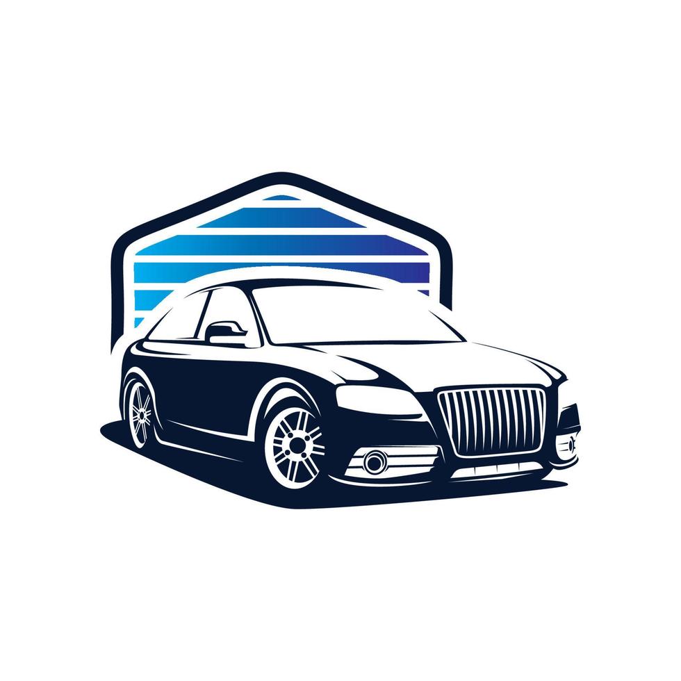 automotive sport car logo design template vector