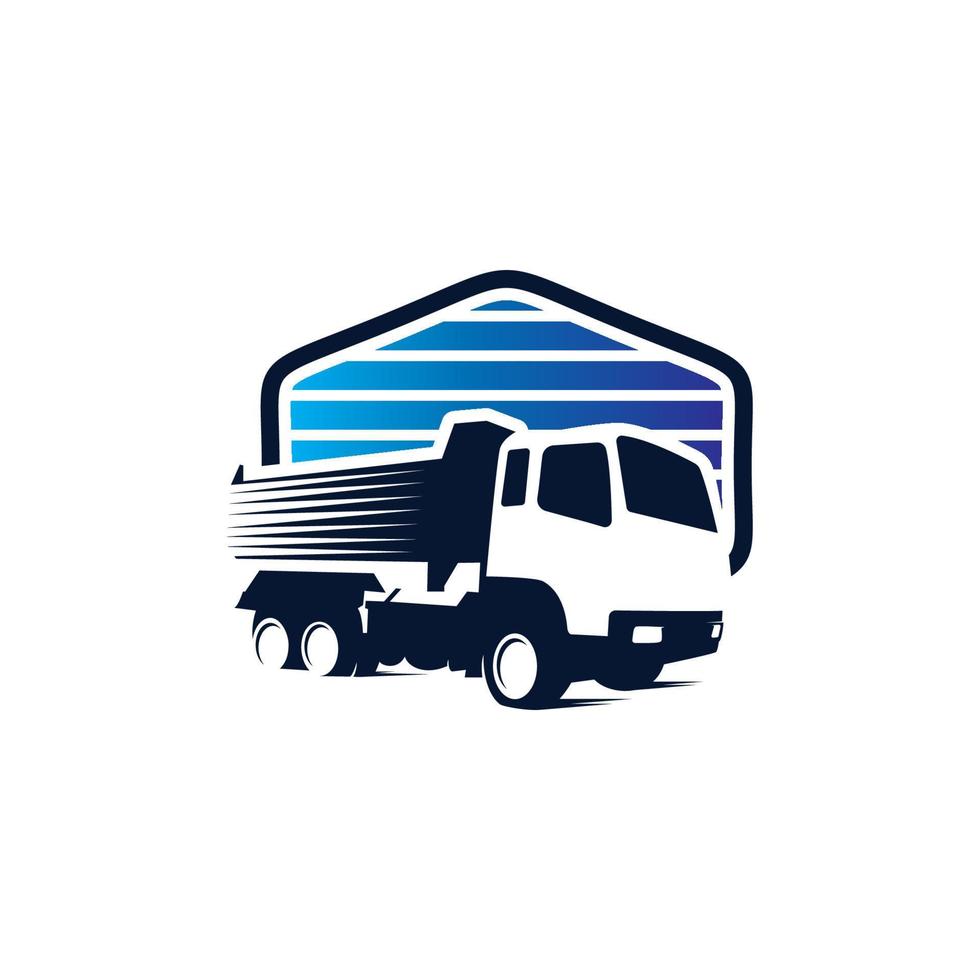 truck logo design on white background vector