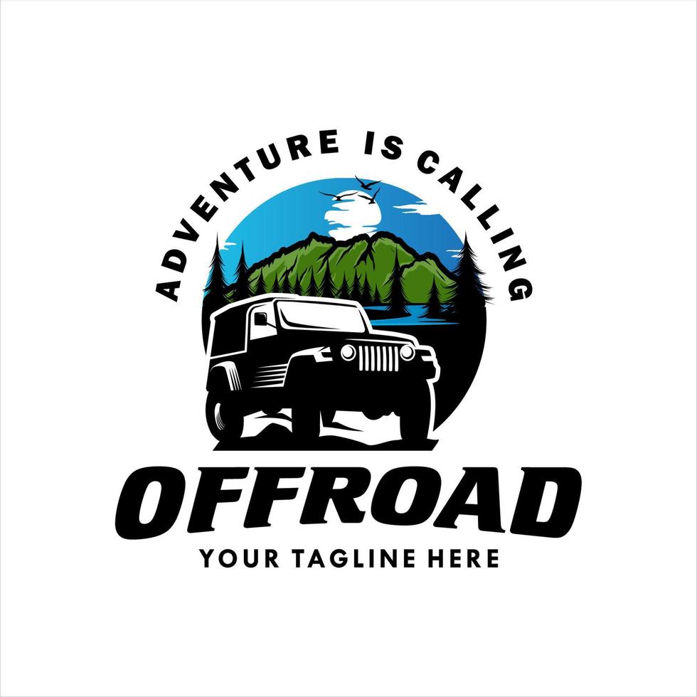 off road logo template design vector
