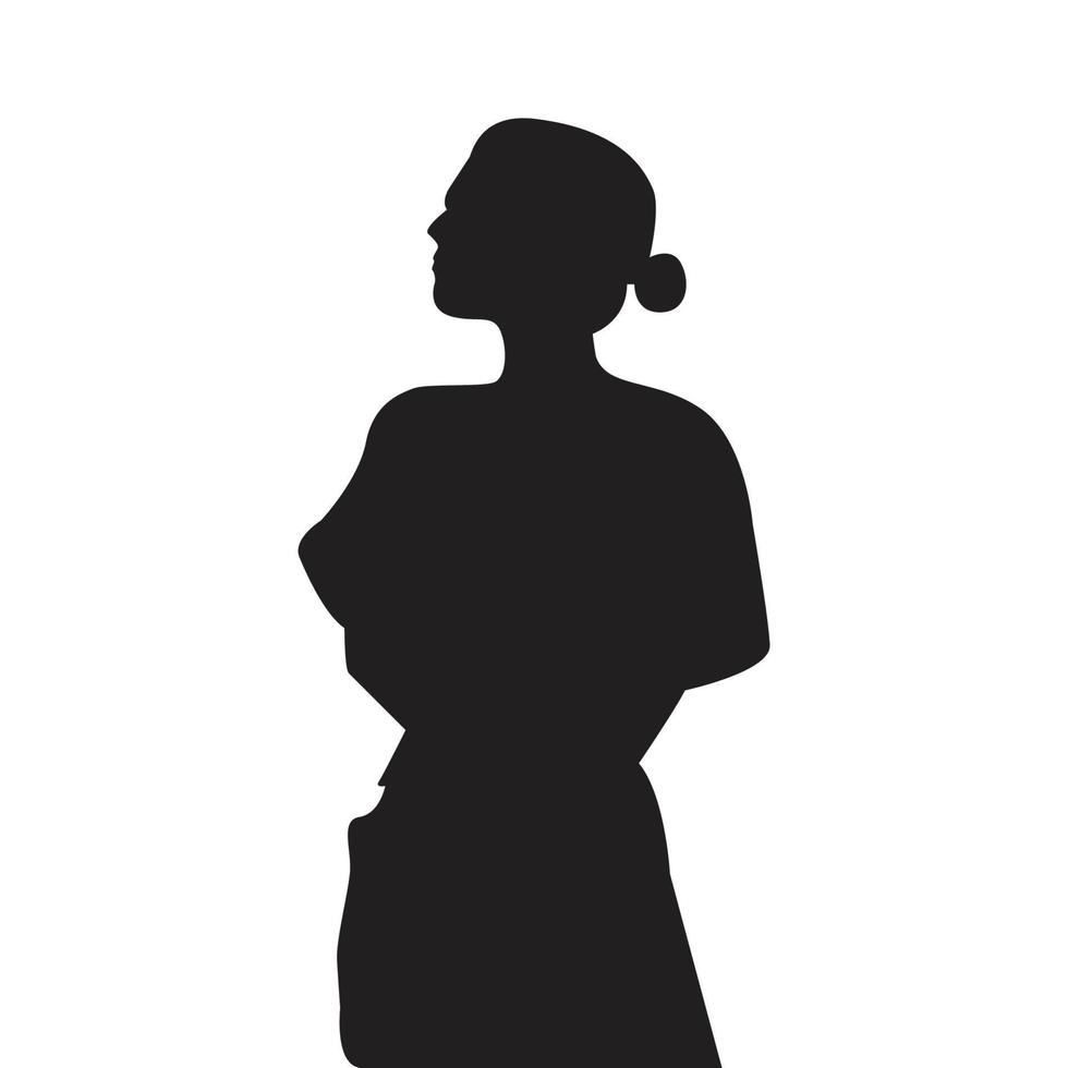 woman silhouettes face vector