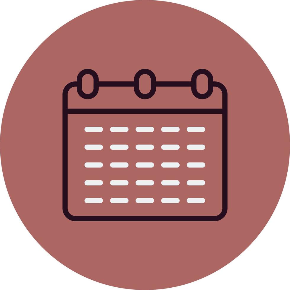 Monthly Calendar Vector Icon