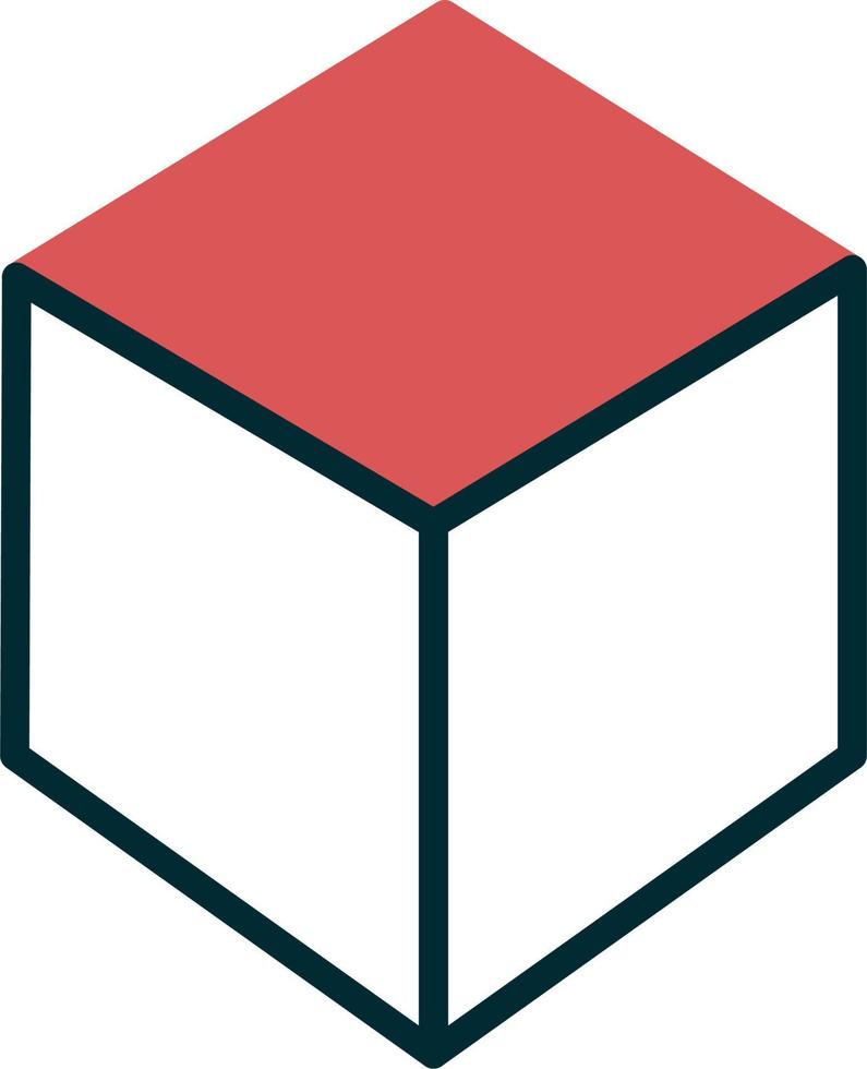 icono de vector de cubo