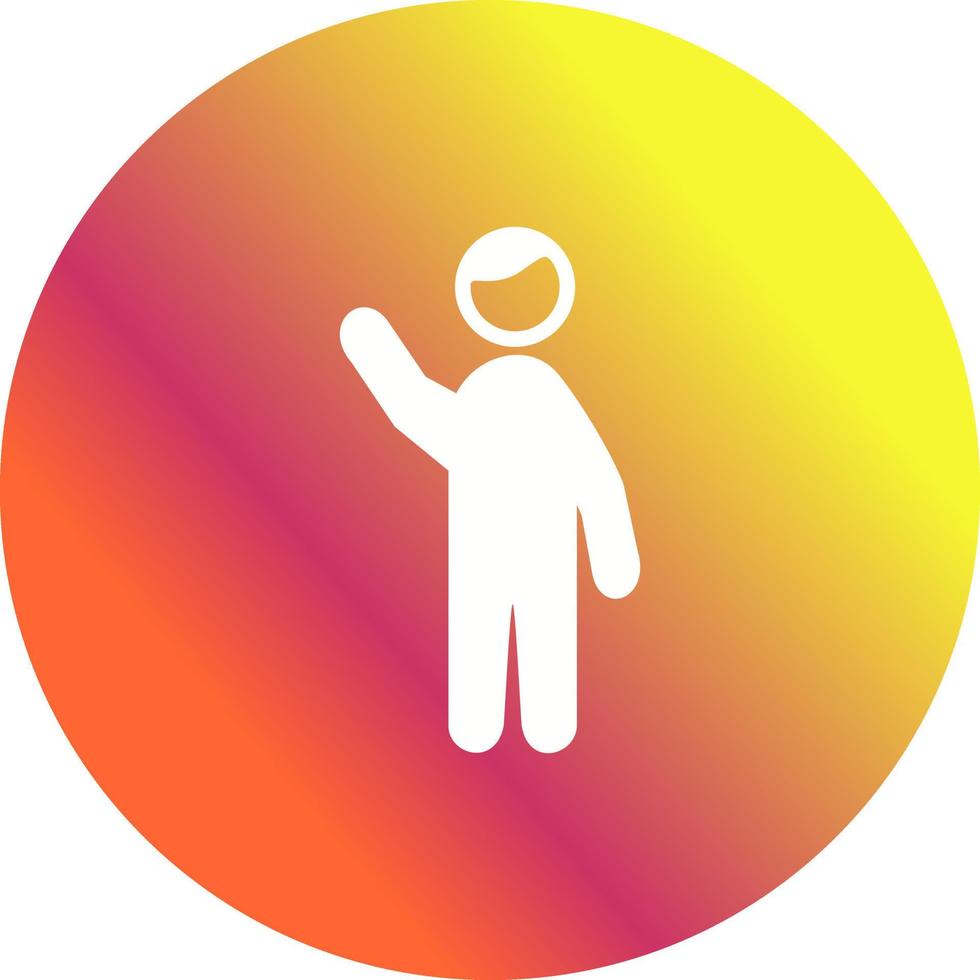 Waving to people  Unique Vector Icon
