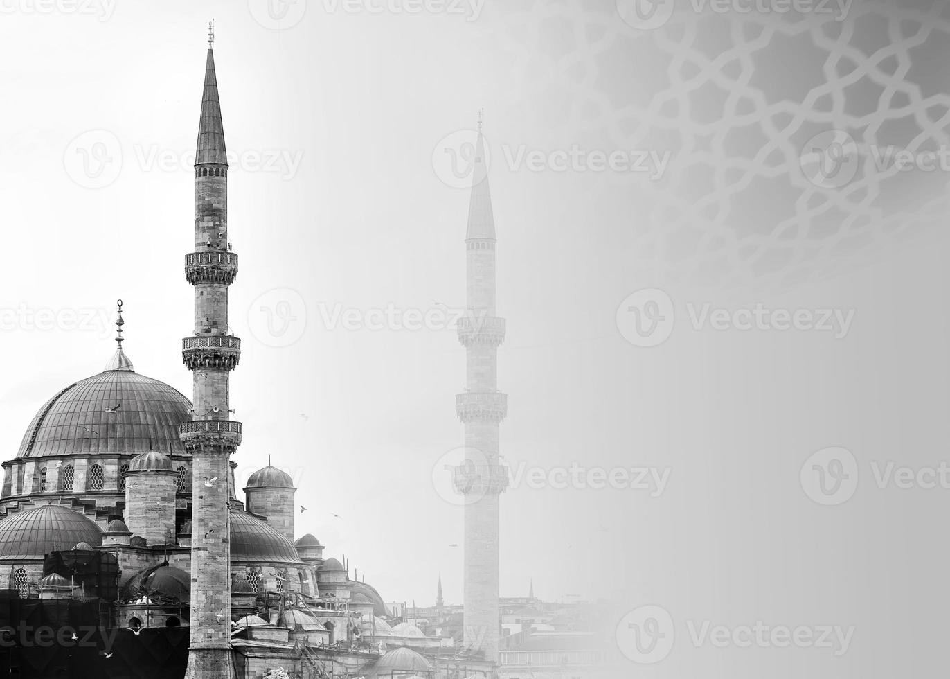 An Islamic background for a mosque in gray, a background for Ramadan. Social media posts .Muslim Holy Month Ramadan Kareem photo