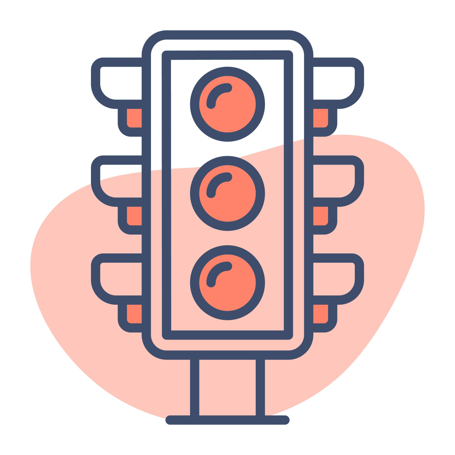 Beautifully designed vector of traffic signals, traffic lights icon